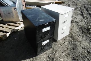 (2) Metal Filing Cabinets.