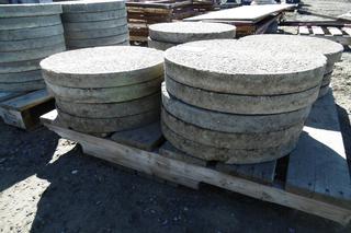 (9) Round Paving Stones 18" Diameter 2" Thick.