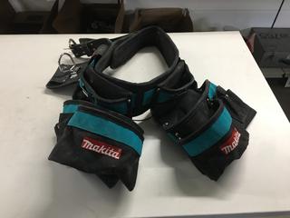 (2) Leather Tool Belts & (1) Makita Tool Belt.