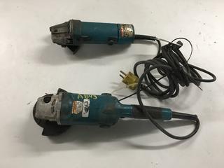 (2) Makita Angle Grinders.