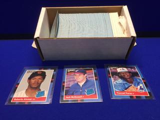 1988 Leaf Baseball, Complete Set w/ Stan Musial Puzzle (1 to 264). Robby Alomar, Jack McDowell Rookie Cards.