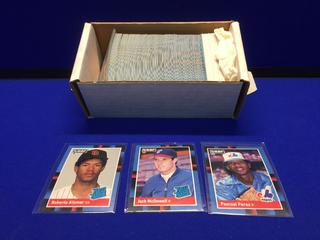 1988 Leaf Baseball, Complete Set w/ Stan Musial Puzzle (1 to 264). Robby Alomar, Jack McDowell Rookie Cards.