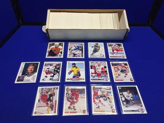 Approximately (750) 1992-93 Upper Deck Hockey Cards, Incomplete. Markus Naslund, Mikael Nylander, Vladimair Konstentinoc Rookie Cards.