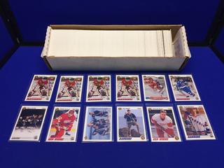 Approximately (800) 1991-92 Upper Deck Assorted Hockey Cards (Numbered 321-700). 4 Dominik Hasek, Adam Foote, Doug Weight, Sandis Ozolinch Rookie Cards.