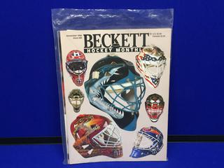 (2) 1994 Beckett Price Guides. Goalie Masks, Patrick Roy