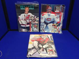 (3) 1994 Beckett Price Guides. Martin Brodeur, Ed Belfour, Patrick Roy.