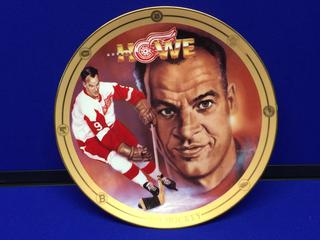 Gordie Howe Legends of Hockey's Golden Era Limited Edition Plate.