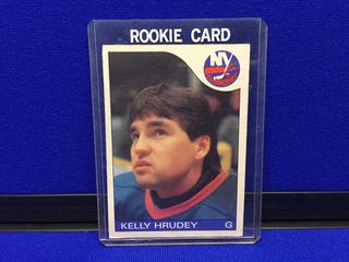 1985-86 Kelley Hrudey #122 O-Pee-Chee Rookie Card.