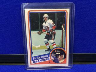 1984-85 Pat LaFontaine #129 O-Pee-Chee Rookie Card.