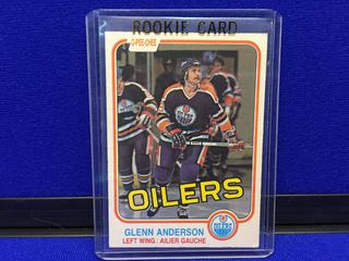 1981-82 Glen Anderson #108 O-Pee-Chee Rookie Card.