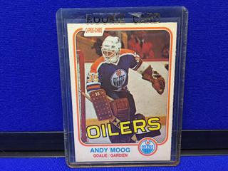 1981-82 Andy Moog #120 O-Pee-Chee Rookie Card.