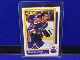 1986-87 Craig MacTavish #178 O-Pee-Chee Rookie Card.