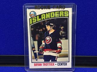 1976-77 Bryan Trottier #115 O-Pee-Chee Rookie Card.