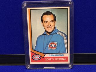 1974-75 Scotty Bowman #261 O-Pee-Chee Rookie Card.