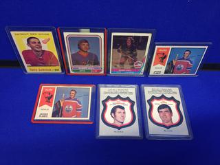  Paul Henerson, Terry Sawchuk, Jacques Plante, Edmonton Oilers Hockey Cards.