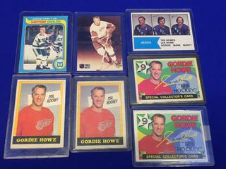 Assorted Gordie Howe Cards.