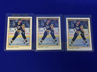 (3) 1990-91 Jaromir Jagr #50 Premier O-Pee-Chee Rookie Cards.