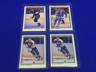 1990-91 Mats Sundin #114 Premier O-Pee-Chee Rookie Card, 1990-91 Bob Blake #116 Premier Rookie Card.