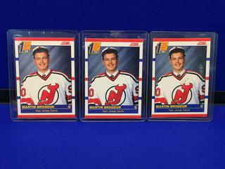 (3) 1990-91 Score Canadian Hockey Cards, #439.