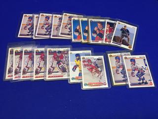 1991-92 Upper Deck Rookie Hockey Cards. Dominik Hasek, Scott Niedermayer, Markus Naslund, Sandis Ozolinch, Teeme Selanne, Peter Forsberg, Doug Weight.