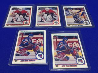 1991 Upper Deck Curtis Joseph, Ed Belfour, Mike Richter French Rookie Hockey Cards