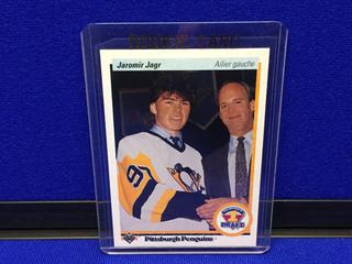 (3) 1991 Upper Deck French Young Guns Jeromir Jagr Rookie Card #356.