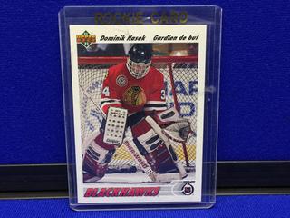 1991 Upper Deck French Rookie Hockey Card, Dominik Hasek #335.