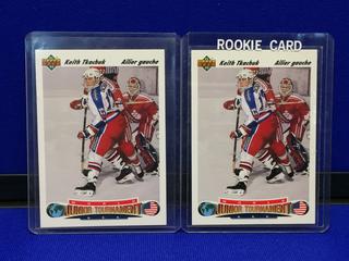 1991 Upper Deck French Rookie Hockey Card, Keith Tkachuk #698.