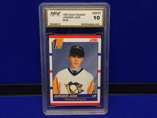 1990-91 Score Canadian Mint 10 Graded Hockey Card, Jaromir Jagr #428.