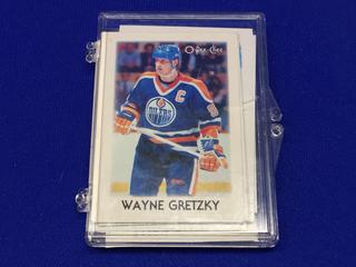 1988-89 O-Pee-Chee Mini Hockey Cards. Wayne Gretzky, Mario Lemieux.