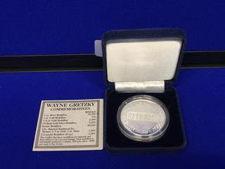 Wayne Gretzky #99 Commemorative 802 Goals All Time Leader 1oz Silver .999 Limited Edition.