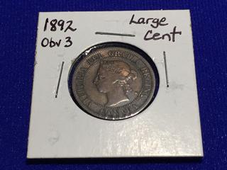 1892 Canadian Large Cent.