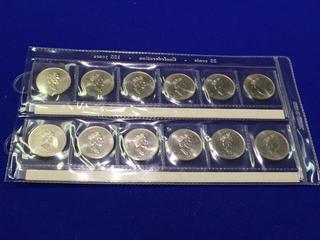 1992 Canadian Quarters Set (Canada' s 125 Year Anniversary).