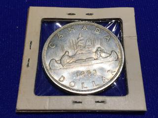 1963 Canadian Silver Dollar.