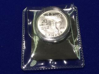 2012 20 Dollar Silver Coin - Polar Bear.