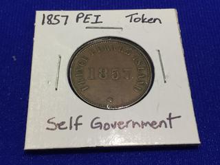 1857 Bank Of Upper Canada One Half Penny Token.