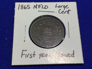 1865 NFLD Large Cent.