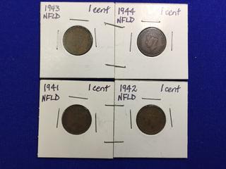 1941 & 1942 Pair Of NFLD Small Cents.