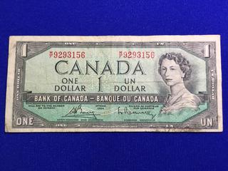 1954 One Dollar Bill. S/N M/F 9293156