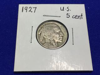 1927 US Buffalo Nickel.