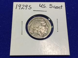 1929 S US Buffalo Nickel.