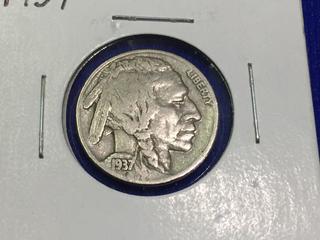 1937 US Buffalo Nickel.