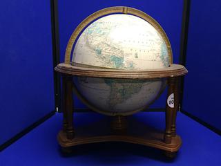 Wooden Powell Globe 17" Tall x 17"