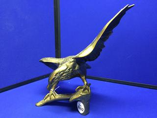 Brass Eagle Statue 13" To Top of Wing, 12.5" Wing Swap.