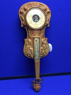 Wooden Violin Thermometer 15.5".