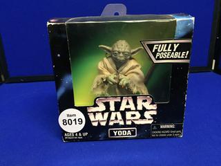 Star Wars Action Collection Yoda Figurine, Box is 6 1/2"x7".