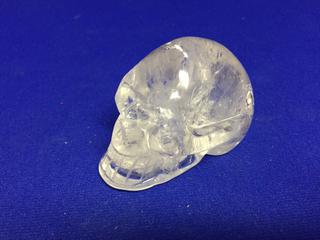 Small Crystal Skull 2 1/2". Chip On Nose.