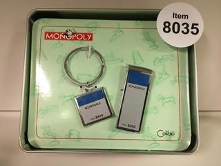 Monopoly Boardwalk Key Chains In Tin.