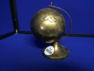 Brass Globe 8" Long.