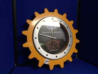 Trek Gear Shaped Wall Clock 19 3/4" Highest Point.